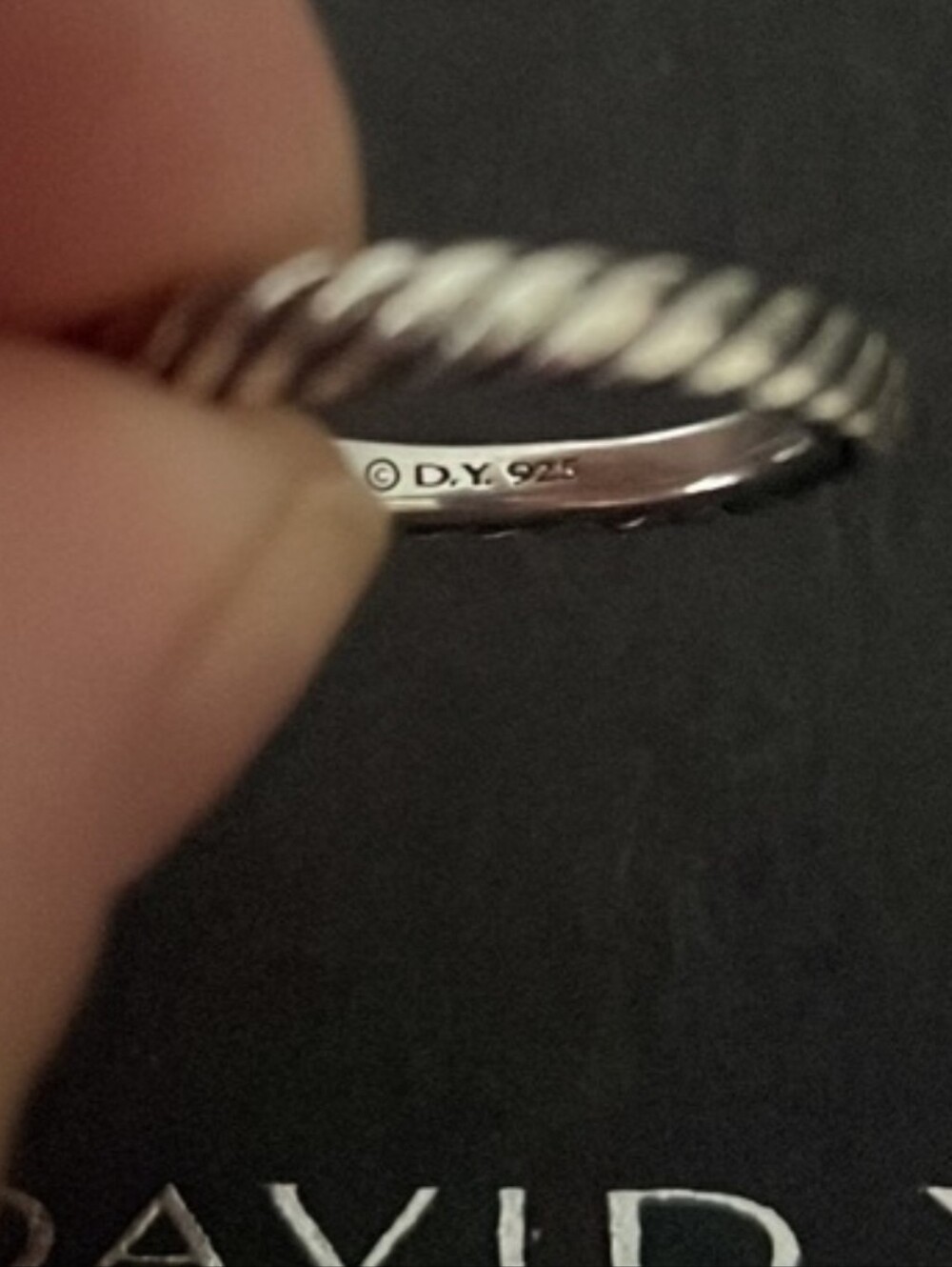 D&Y Twisted Rope Band Ring - Silver